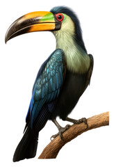 Obraz premium PNG Hornbill bird iridescent animal toucan beak.