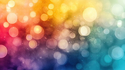 Obraz premium Vibrant bokeh effect with colorful splashes of light creating a mesmerizing abstract background