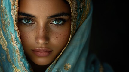 Algerian Woman in Traditional Attire