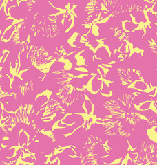 Fototapeta premium Big flowers pattern, upscale floral pattern. graphical textures floral, trendy colors pattern , flowers background with leaves. vector illustration,tropical,monochrome