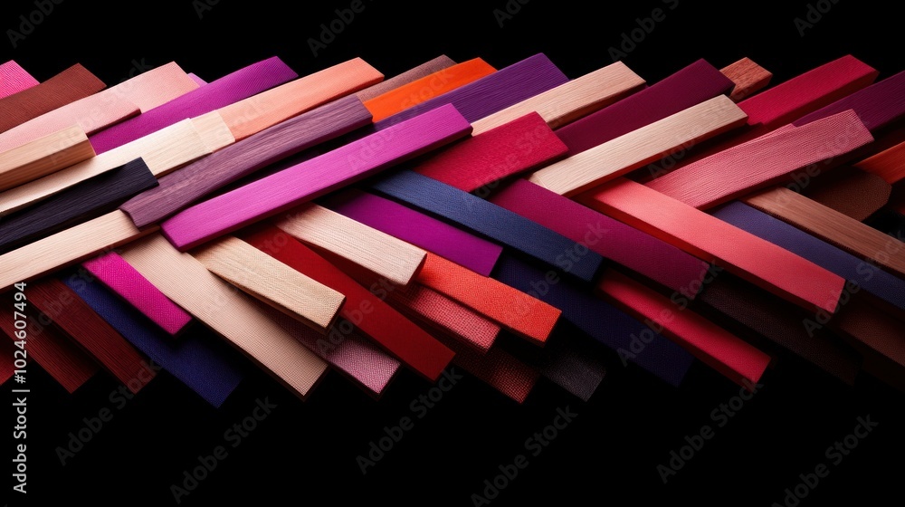 Poster abstract colorful wooden blocks pattern.