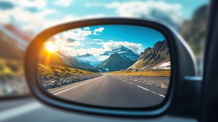 Depict a comfortable pair of prescription driving glasses with polarized lenses, ideal for long-distance road trips