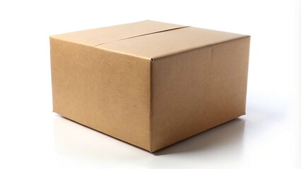 Fototapeta premium Simple brown cardboard box
