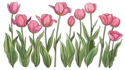 Obraz premium Wallpaper with bright multicolored flowers on a white or light background. hand-drawn. picture is drawn with colored pencils. Background for postcard or invitation. Backdrop with copy space.