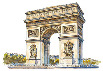 Fototapeta premium PNG Arc de triomphe architecture building landmark.