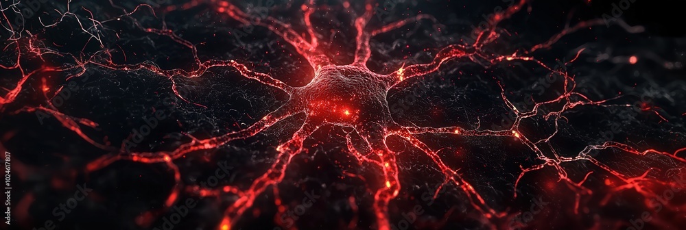 Poster close-up of neural stem cells in a laboratory setting