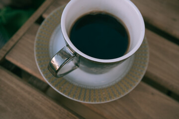 Close-up of coffee in elegant cup