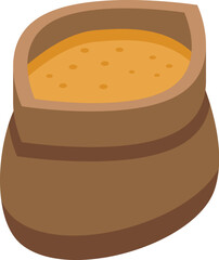 Full sack of grain is a common sight in agriculture and farming, representing the harvest of crops