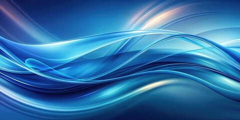 Obraz premium Abstract Blue and White Swirling Lines on a Deep Blue Background
