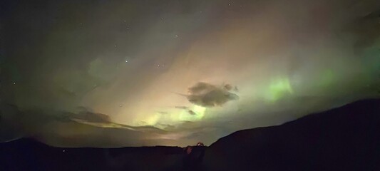 Nordlicht über den Dünen Dänemarks