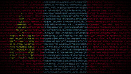 Binary code on flag of Mongolia. Program source code or Hacker concept on Mongolian flag. Mongolia...