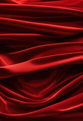 striking composition vibrant red fabric layers creating bold visual impact rich tactile texture, pattern, shine, drapery, soft, bright, contrast, elegant