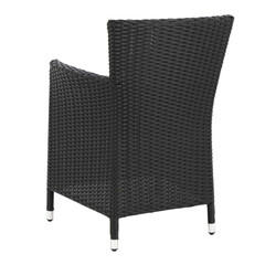 isolated outdoor garden rattan chair with cushion