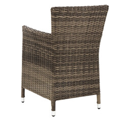 isolated outdoor garden rattan chair with cushion