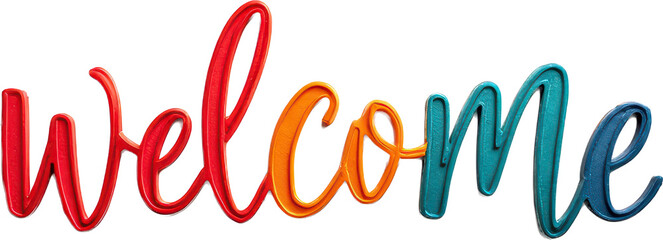 Colorful Welcome Sign