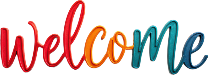 Colorful Welcome Sign