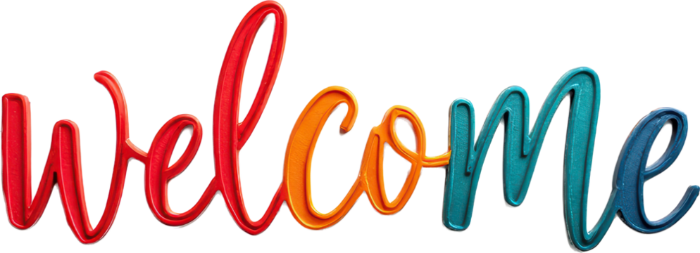 Colorful Welcome Sign
