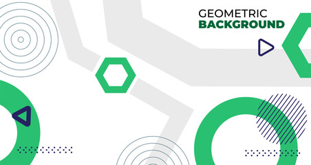Abstract geometric background, Digital technology banner green shape background concept element line graphic texture element design good for used on posters, banner, web and any more