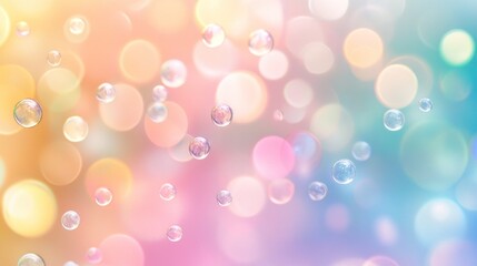 A soft, colorful background with bubbles, creating a dreamy and light atmosphere.