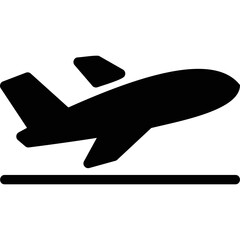 Simple vector icon airplane