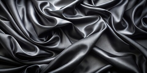 Obraz premium Draped and flowing, the luxurious fabric creates a symphony of shadows and light, showcasing the intricate beauty of its silken texture.