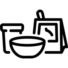 Simple vector icon cooking porridge