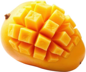 Freshly Cut Mango with Square Pieces