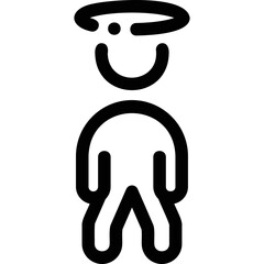 Simple vector icon man, dizziness