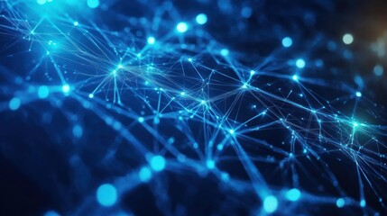 Abstract representation of interconnected nodes and networks in a digital space.