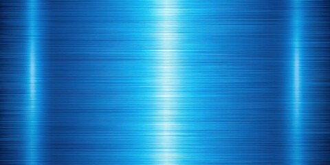 Abstract blue metallic texture with shiny horizontal lines and brushed metal effect