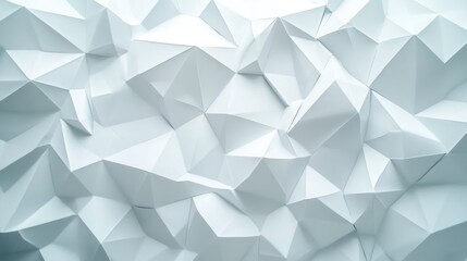 A textured, abstract wall made of white geometric shapes creating a modern aesthetic.