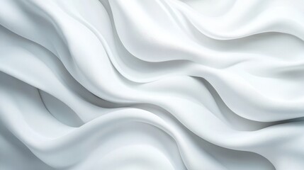 Obraz premium A smooth, flowing white fabric creating an elegant and serene visual texture.
