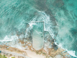 Ocean rock pool in Sutherland Shire Cronulla Australia