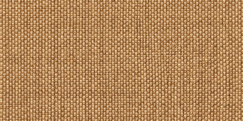 Fototapeta premium A close-up view of a tightly woven fabric with a textured pattern of interlaced beige and light brown threads, showcasing the intricate details of the weave.