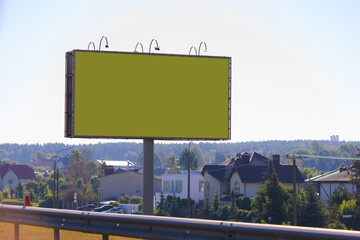 Background for design, billboards on city streets and along roads