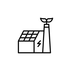 Smart Factory outline icons, minimalist vector illustration ,simple transparent graphic element .Isolated on white background