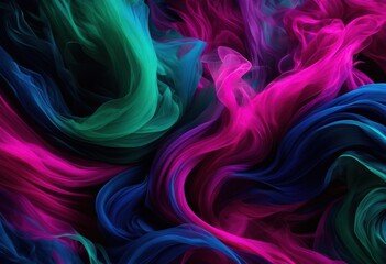 Obraz premium detailed close colorful mesmerizing smoke patterns captured lush swirls vibrant colors showcasing intricate designs, aerial, art, abstract, atmospheric