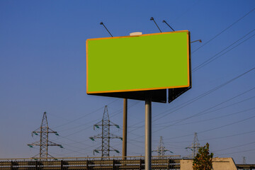 Background for design, billboards on city streets and along roads