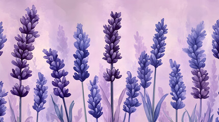 Naklejka premium lavender flowers in the field