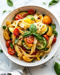 Colorful Pasta Primavera with Fresh Vegetables