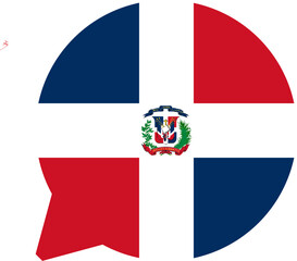 Obraz premium Chat Icon on Dominican Republic Flag