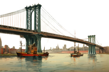 Obraz premium PNG Bridge architecture cityscape building.