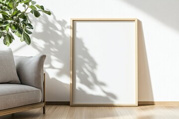 Minimalist room with open wooden window frame, showcasing a view of the sky through clear glass panes