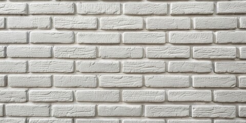 Obraz premium A pristine white brick wall, showcasing the meticulous craftsmanship and uniformity of the bricks, creating a clean and contemporary aesthetic.
