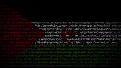 Binary code on flag of Western Sahara. Program source code or Hacker concept on Sahrawi flag....