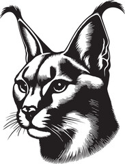 Carcal cat vector