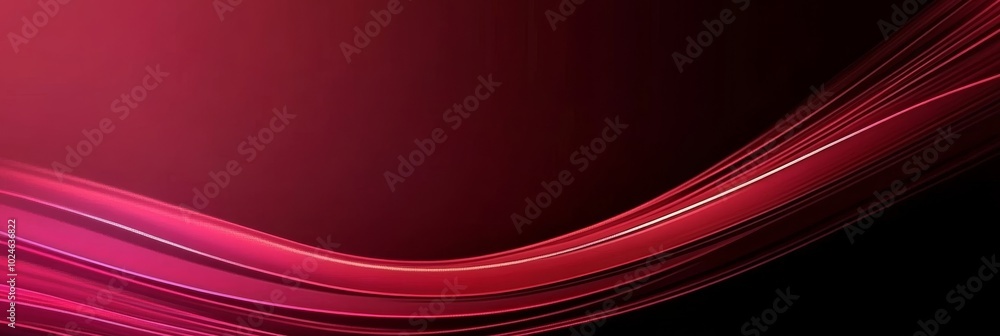 Poster elegant abstract background with smooth, flowing swirls of red waves in widescreen 169