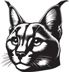Carcal cat vector