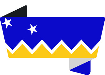 Folded Icon of Chilean Antarctic Territory Flag