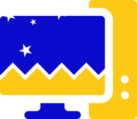 Monitor and CPU icon Chilean Antarctic Territory Flag